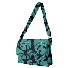 Leaves Full Print Messenger Bag (m) by Sobalvarro