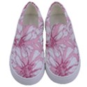 Pink flowers Kids  Canvas Slip Ons View1