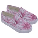 Pink flowers Kids  Canvas Slip Ons View3