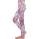 Pink flowers Kids  Lightweight Velour Leggings View2