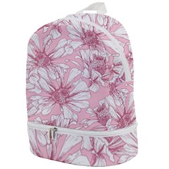 Pink Flowers Zip Bottom Backpack by Sobalvarro