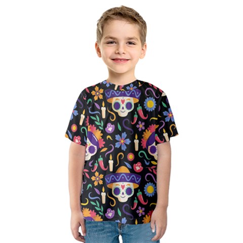 Dia De Los Muertos Kids  Sport Mesh Tee by Sobalvarro