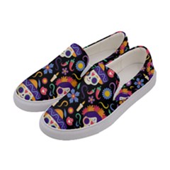 Dia De Los Muertos Women s Canvas Slip Ons by Sobalvarro