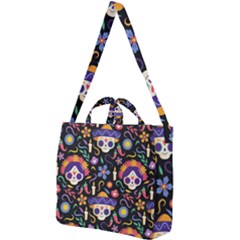 Dia De Los Muertos Square Shoulder Tote Bag by Sobalvarro