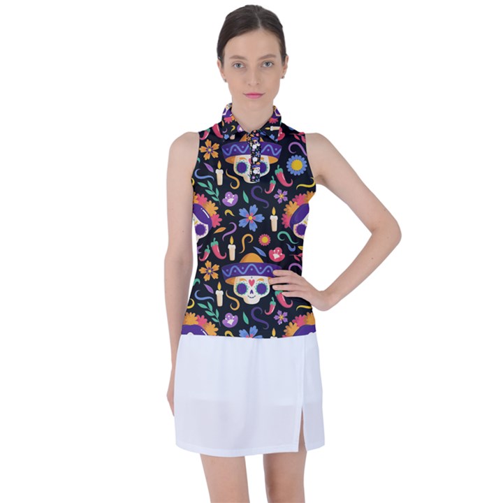 Dia de los muertos Women’s Sleeveless Polo