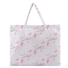 Pattern Orchidée Fleurs Zipper Large Tote Bag by kcreatif