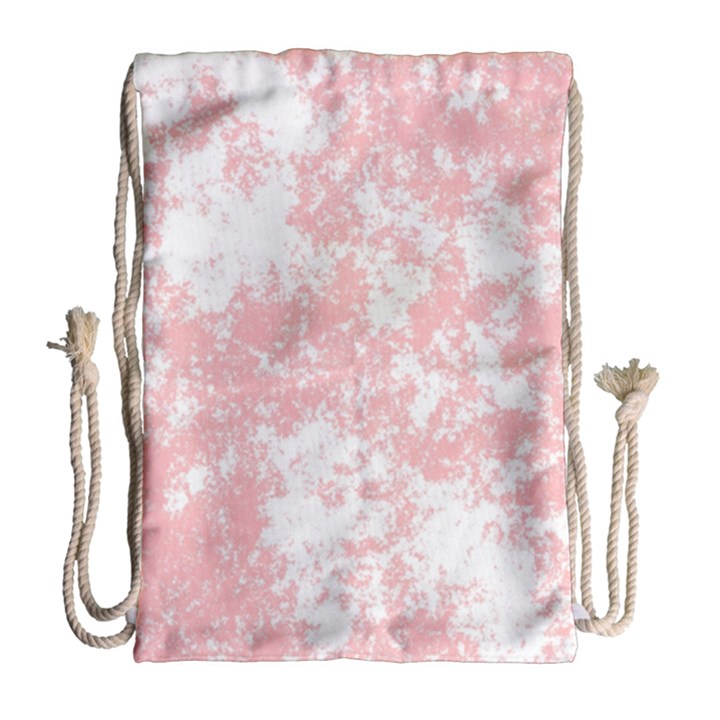 Degrade Rose/Blanc Drawstring Bag (Large)