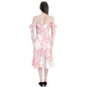 Degrade Rose/Blanc Shoulder Tie Bardot Midi Dress View2