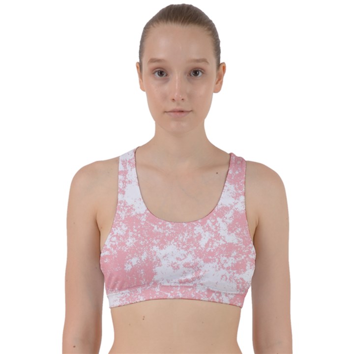 Degrade Rose/Blanc Back Weave Sports Bra