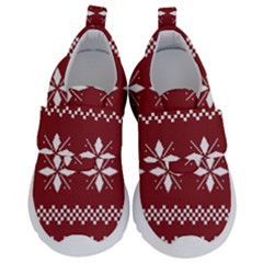 Christmas Pattern Kids  Velcro No Lace Shoes