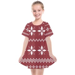 Christmas Pattern Kids  Smock Dress