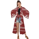 Christmas Pattern Maxi Kimono View1