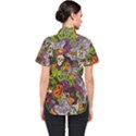 Halloween Doodle Vector Seamless Pattern Women s Short Sleeve Shirt View2