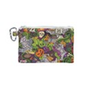 Halloween Doodle Vector Seamless Pattern Canvas Cosmetic Bag (Small) View1