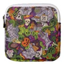 Halloween Doodle Vector Seamless Pattern Mini Square Pouch View1