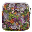 Halloween Doodle Vector Seamless Pattern Mini Square Pouch View2