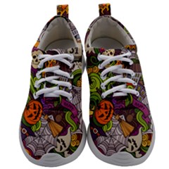 Halloween Doodle Vector Seamless Pattern Mens Athletic Shoes by Sobalvarro