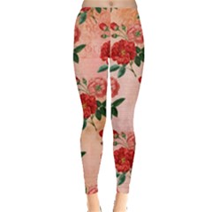 Pattern Flower Paper Leggings  by HermanTelo