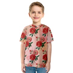 Pattern Flower Paper Kids  Sport Mesh Tee