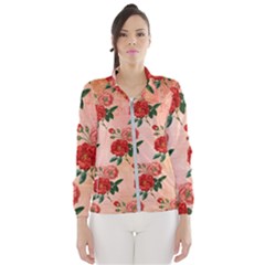 Pattern Flower Paper Women s Windbreaker