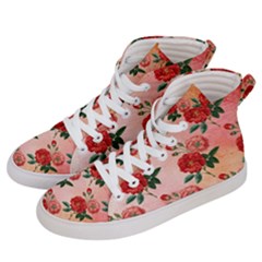 Pattern Flower Paper Women s Hi-top Skate Sneakers