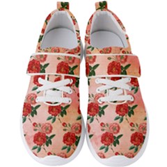 Pattern Flower Paper Men s Velcro Strap Shoes