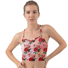 Pattern Flower Paper Mini Tank Bikini Top