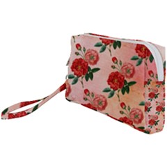 Pattern Flower Paper Wristlet Pouch Bag (small)