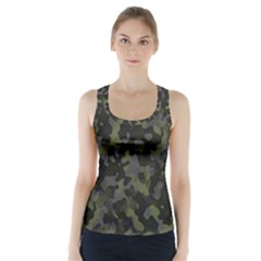 Camouflage Vert Racer Back Sports Top by kcreatif