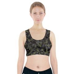 Camouflage Vert Sports Bra With Pocket by kcreatif