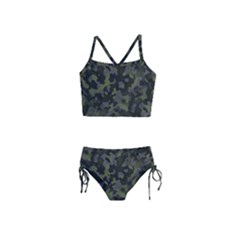 Camouflage Vert Girls  Tankini Swimsuit by kcreatif