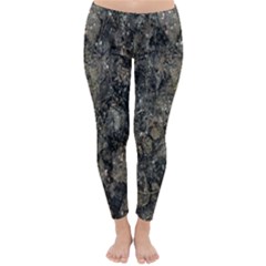 Grunge Organic Texture Print Classic Winter Leggings by dflcprintsclothing