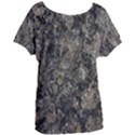 Grunge Organic Texture Print Women s Oversized Tee View1