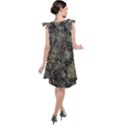 Grunge Organic Texture Print Tie Up Tunic Dress View2