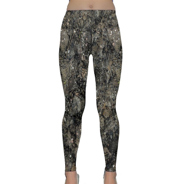 Grunge Organic Texture Print Lightweight Velour Classic Yoga Leggings