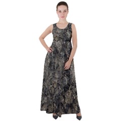 Grunge Organic Texture Print Empire Waist Velour Maxi Dress by dflcprintsclothing