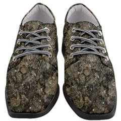 Grunge Organic Texture Print Women Heeled Oxford Shoes