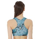 Wonderful Blue Flowers Sports Bra with Border View2