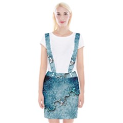 Wonderful Blue Flowers Braces Suspender Skirt by FantasyWorld7