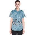 Wonderful Blue Flowers Women s Short Sleeve Shirt View1