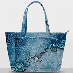 Wonderful Blue Flowers Back Pocket Shoulder Bag 