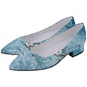 Wonderful Blue Flowers Women s Block Heels  View2