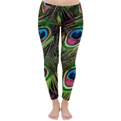 Peacock Feathers Color Plumage Classic Winter Leggings