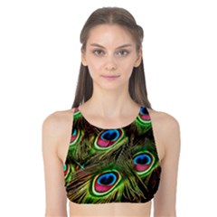 Peacock Feathers Color Plumage Tank Bikini Top