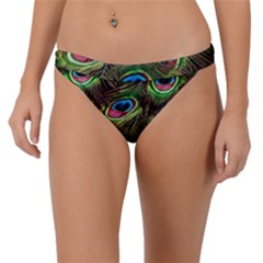 Peacock Feathers Color Plumage Band Bikini Bottom