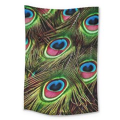 Peacock Feathers Color Plumage Large Tapestry