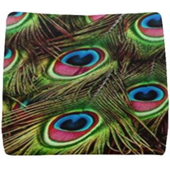 Peacock Feathers Color Plumage Seat Cushion by Celenk