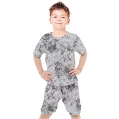 Degrade Blanc/gris Kids  Tee And Shorts Set by kcreatif