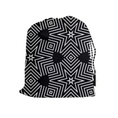 Formes Geometriques Etoiles/carres Drawstring Pouch (xl)