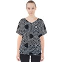 FORMES GEOMETRIQUES ETOILES/CARRES V-Neck Dolman Drape Top View1